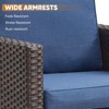 Buenhomino Patio Furniture Set with Thick Cushion, High Back Outdoor Sectional Sofa and Metal Coffee Tables, 7PCS Wicker Conversation Set - 4 of 4
