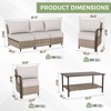 EAGLE PEAK Coastal Vista Outdoor Patio Furniture Set, Half-Moon Curved Wicker Patio Conversation Set with Coffee Table - 2 of 4