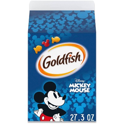 Goldfish Disney Mickey Mouse Cheddar Snack Crackers Carton - 27.3oz