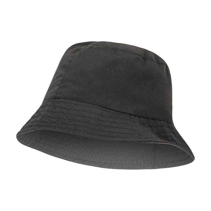 Addie & Tate Black/Charcoal Gray Reversible Bucket Hat for Girls & Boys, Packable Beach Sun Bucket Hat for Toddlers to Teens Ages 3-14 Years, 2 of 4