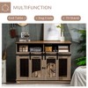 Gulches PawHut Dog Crate Furniture for Large & Small Dogs - 47" Double Kennel with Shelves - 2 of 4