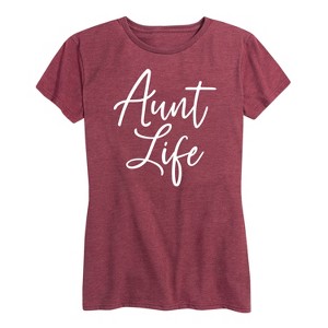 Women's - Instant Message - Aunt Life Script Short Sleeve Graphic T-Shirt - 1 of 4