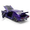 1971 Chevrolet Camaro Z/28 Purple Metallic with Black Hood "Bigtime Muscle" Series 1/24 Diecast Car Model by Jada - 4 of 4