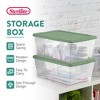 Sterilite Multipurpose 16 Quart Clear Plastic Storage Tote Container Bins with Opaque Lids for Home and Office Organization, (2 Pack) - 2 of 4
