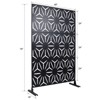 DSVIMOY Outdoor & Indoor Privacy Screen, Freestanding Decorative Privacy Screen for Deck Balcony Patio, Black, 48"*76"*16" - 3 of 4