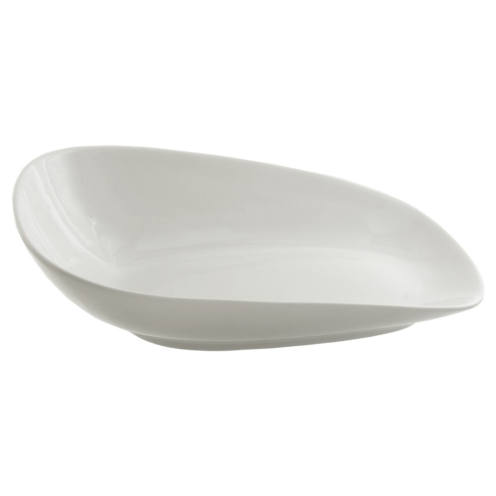 Ten Strawberry Street Oslo Slope 22 Porcelain Serving Bowl, White