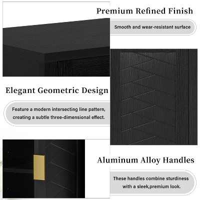 Premium refined finish and elegant geometric design close-up details
