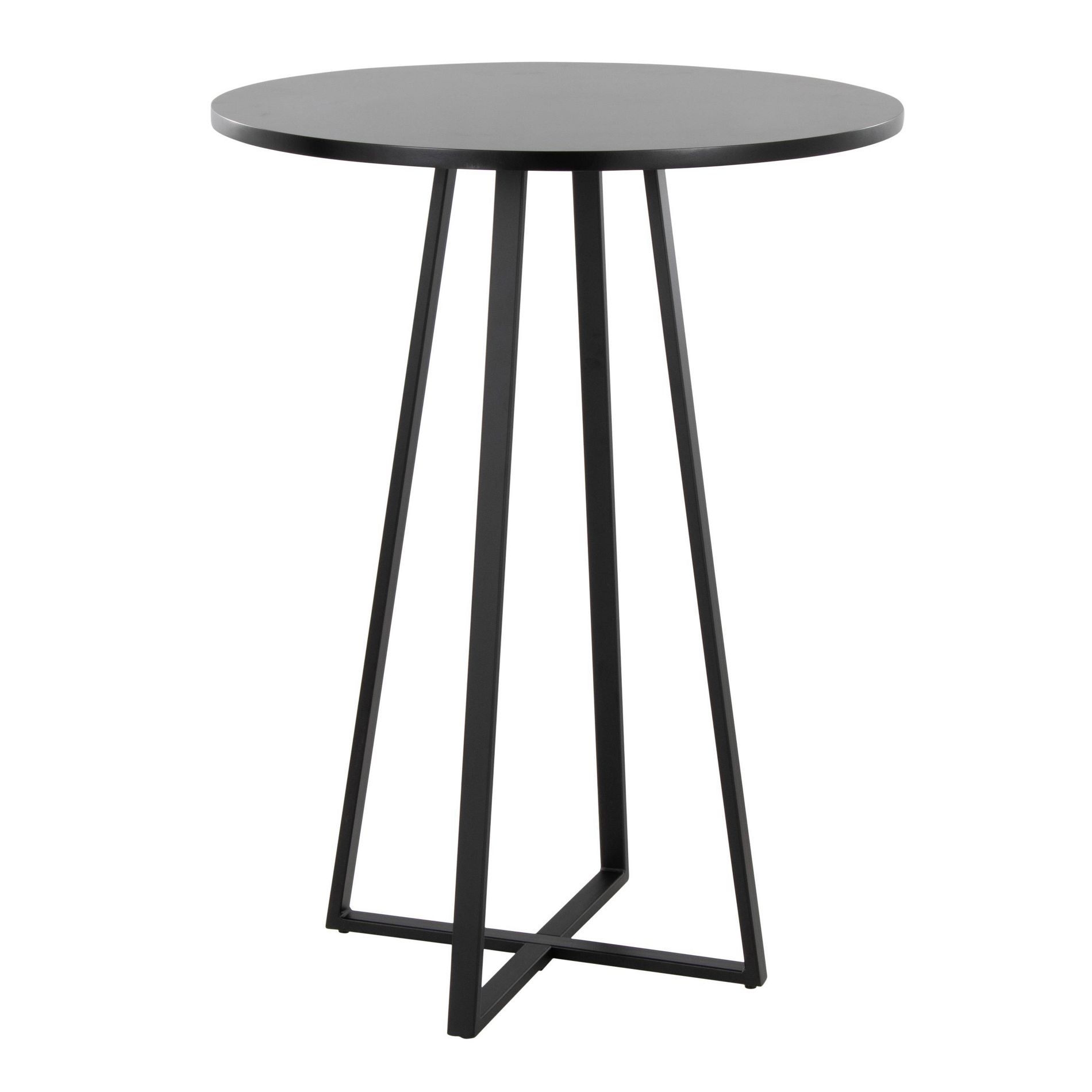 LumiSource Cosmo MDF Counter Table Black Metal/Black