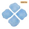 Unique Bargains Faux Silk Artificial Flower Rose Petals for Wedding Decoration 2x2 Inch 3200 Pcs Light Blue - 3 of 3