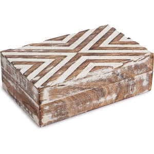 Hand Carved Wooden Keepsake Box, Elegant Vintage Memory Storage Box for Jewelry and Valuables, Gift for All Occasions - 1 of 4