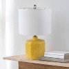 Lalia Home 19" Ceramic Eyelet Pattern Floral Textured Table Lamp with White Fabric Shade - 3 of 4