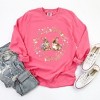 Simply Sage Market Women's Bunnies Floral Wreath Long Sleeve Garment Dyed Tee - 3 of 4