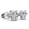 Pompeii3 Mini Trio Diamond Studs 14k Gold Lab Created Women's Earrings - 2 of 4