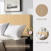 Modern Wall Mounted Solid Wood Queen&King Headboard - White Oak - 3 of 4
