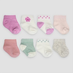 Carter's Just One You® Baby Girls' Flower Crew 8pk Socks - 1 of 1