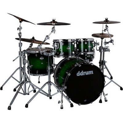 ddrum Dominion Birch 5-piece Shell Pack with Ash Veneer Green Burst