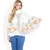 Anna-Kaci Women's Elegant Floral Embroidered Sheer Scarf with Lightweight Textured Fabric Overlay for Sophisticated Style - 4 of 4