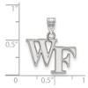 Black Bow Jewelry 10k White Gold Wake Forest Demon Deacons NCAA Small Pendant - 2 of 3