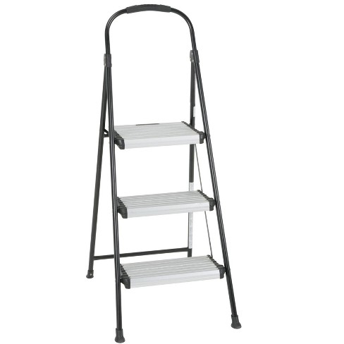 Cosco Three Step Folding Step Stool With Rubber Hand Grip Target