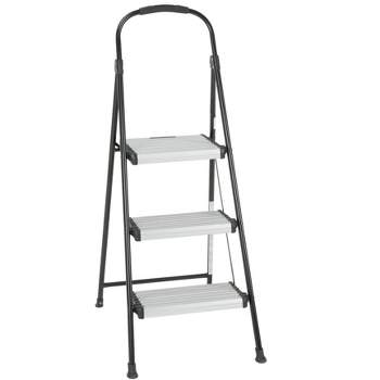 Cosco Three Step Folding Step Stool with Rubber Hand Grip