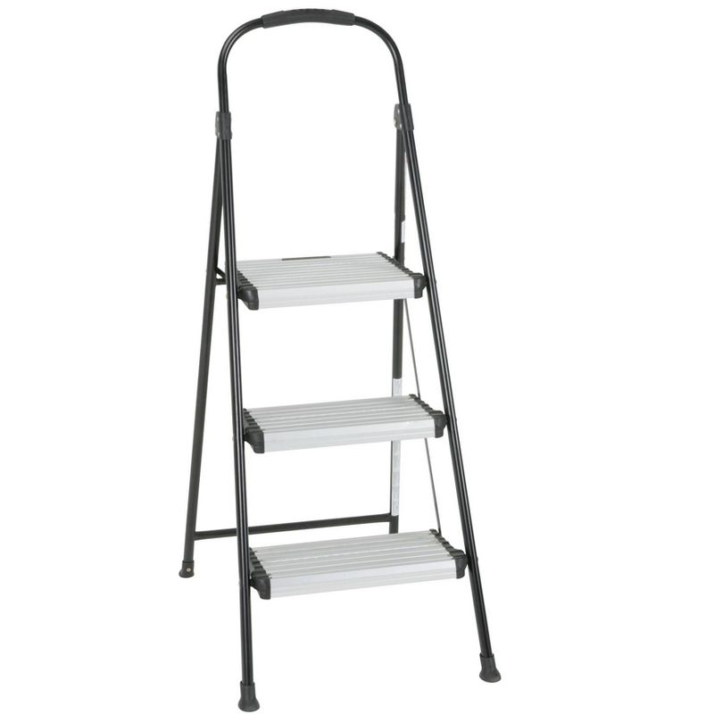 Cosco Three Step Folding Step Stool with Rubber Hand Grip, 1 of 5