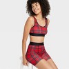 Women's Plaid Print Cotton Stretch Boxer Briefs - Auden™ - 3 of 4