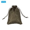 Unique Bargains Cotton Linen Bank Coin Change Bag with Drawstring 6 Pcs - 3 of 4