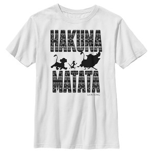 Boy's Lion King Hakuna Matata and Crew Silhouette T-Shirt - 1 of 4