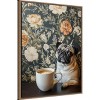 Amanti Art The Latte Loving Pug by Mowzu  Framed Canvas Wall Art - 2 of 4
