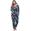 Just Love Womens One Piece Winter Holiday Adult Bodysuit Faux Shearling Lined Hoody Xmas Pajamas - 2 of 4