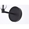 Elegant Lighting Bethany 1 light bath sconce in black with white fabric shade - 4 of 4