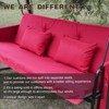 Whisen 93.8 in. W 3-Person Metal Patio Swing Chair Swing Bed with Cushion and Adjustable Canopy - 4 of 4