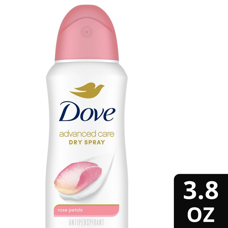 Dove Beauty Advanced Care Rose Petals 48-Hour Women&#39;s Antiperspirant &#38; Deodorant Dry Spray - 3.8oz, 1 of 12