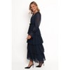 Petal and Pup Antoinette Long Sleeve Tiered Maxi Dress - Navy M - 3 of 4