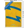 Trends International NFL Los Angeles Chargers - Logo 25 Framed Wall Poster Prints White Framed Version 22.375" x 34" - 3 of 4