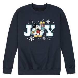Men's - Disney - Mickey Mouse Holiday Joy Graphic Fleece Sweatshirt - 1 of 4