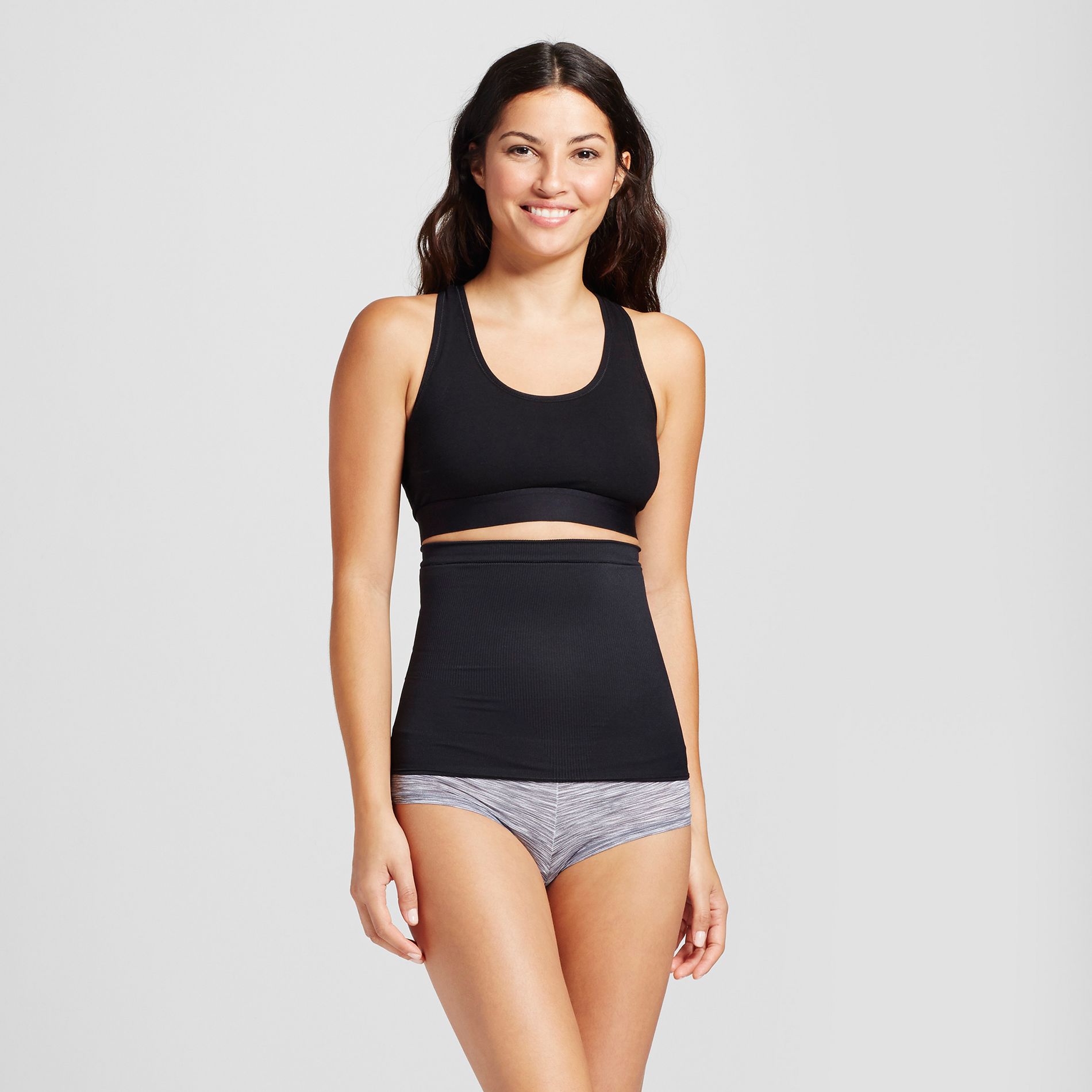 Afterband Maternity Support Belt - Isabel Maternity by Ingrid & Isabel™ Black L/XL: Seamless Compression, Over Belly Design