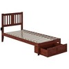 AFI Furnishings Tahoe Twin Extra Long Bed with Foot Drawer and USB Turbo Charger in Walnut - 4 of 4