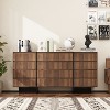 Famapy Brown-Woodgrain Large Dresser 12 Drawer Natural Style Horizontal Dresser - 2 of 4