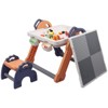 Kids Easel, Toddler Table Foldable Easel w/Building Block Table, Kid Standing Art Easel w/Dry Erase Board Magnetic Whiteboard for Kids, Folblotable - 2 of 4