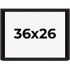 PosterPalooza | Modern Shadow Box 1" Depth Black Picture Frame - UV Acrylic, Backing Board, Hanging Hardware - 2 of 4
