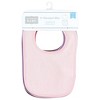 Hudson Baby Infant Girl Drooler Bib with Waterproof Lining, Pink Yellow, One Size - 2 of 4