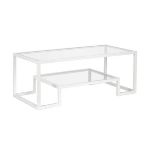 Hollywood Regency Metal White Coffee Table - Henn&Hart - 1 of 4