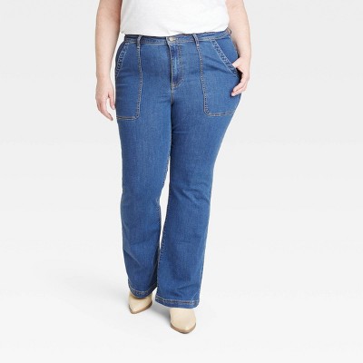 Women's Plus Size High-rise Anywhere Flare Jeans - Knox Rose™ Blue ...