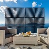 Vynxaria 76"H Freestanding Privacy Screen Indoor/Outdoor Use, Durable Metal Build, Elegant Design with Easy Installation - 3 of 4