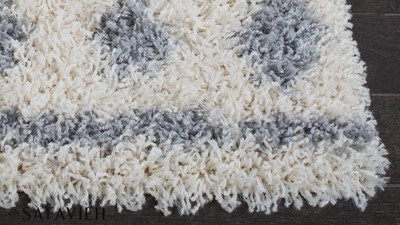 Fontana Gray Hand-knotted Shag Square Rug