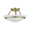 Livex Lighting Newburgh 2 - Light Semi-Flush Mount in  Antique Brass - 3 of 4