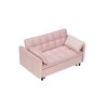 54.3" Fabric 2-Seater Sofa Bed with 2 Pillows & High-Density Sponge Cushioning - 4 of 4