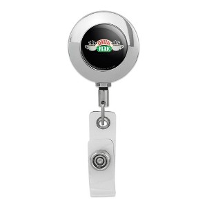 Friends Central Perk Logo Metal Chrome Badge ID Card Holder Clip - 1 of 3