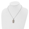 Chisel Stainless Steel Yellow IP-plated 2 Piece Cut Out Cross Dog Tag on a 18" Cable Chain Necklace - 2 of 2